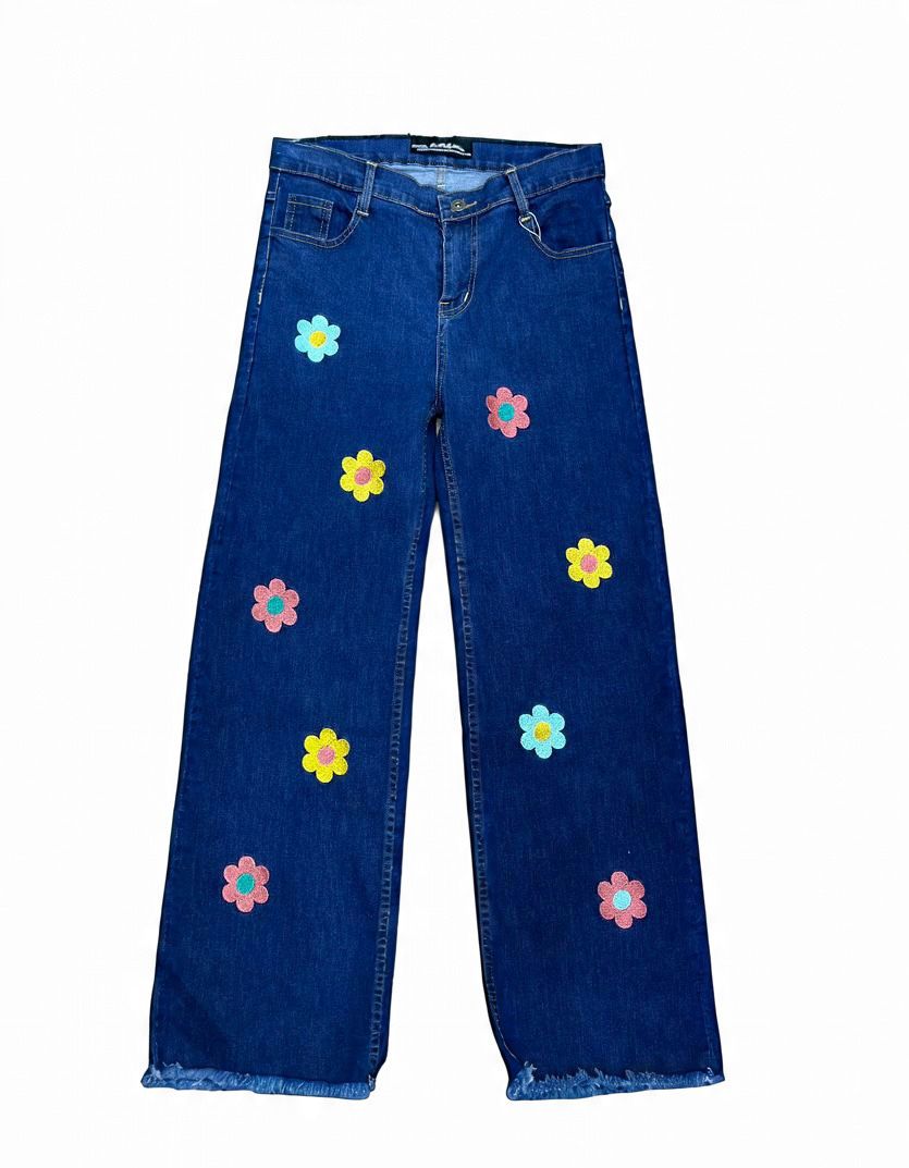 COLOR FLORAL JEANS