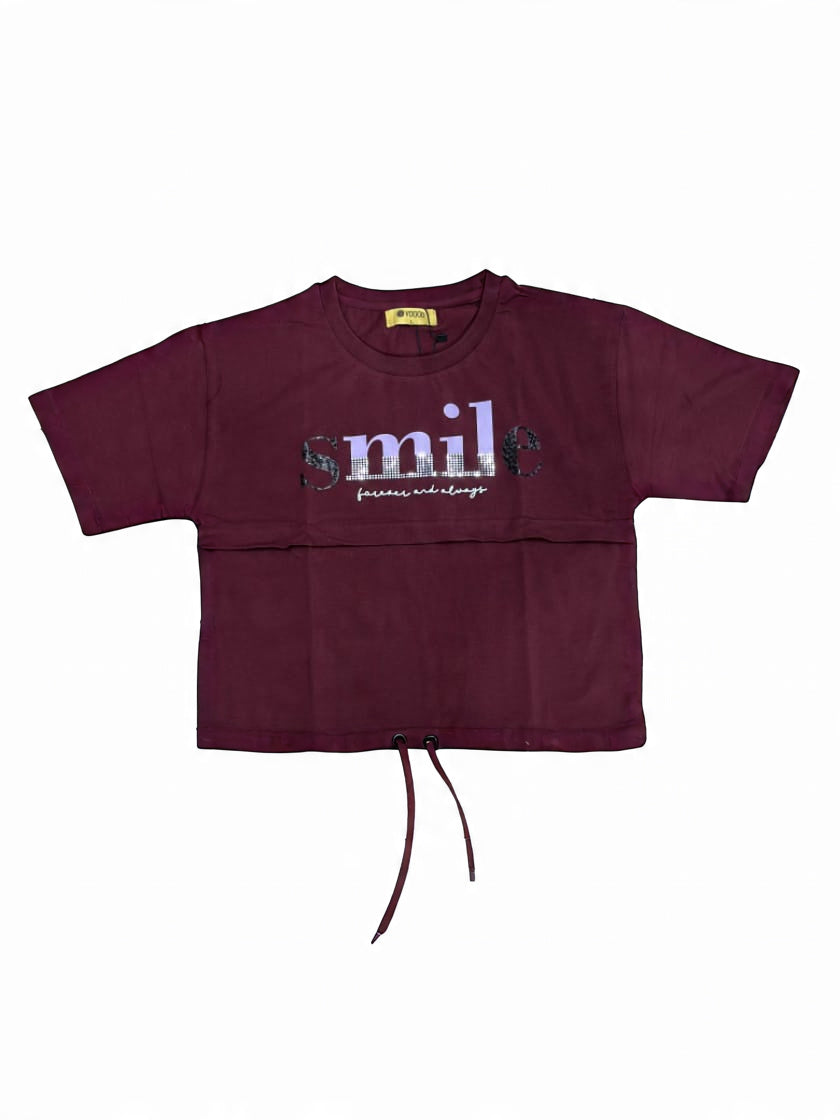 SMILE CROP TOP TEE