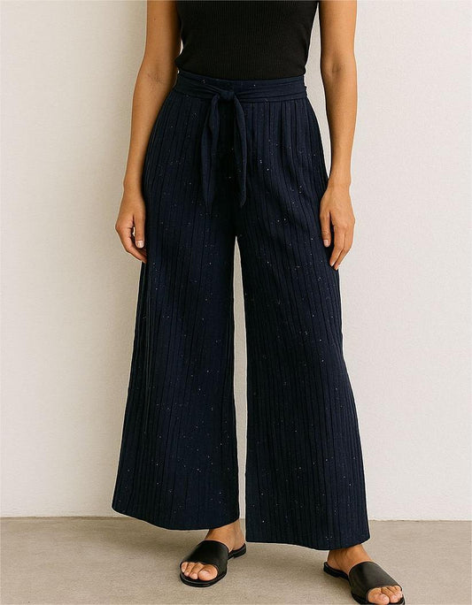 BLACK GLITTER TROUSER
